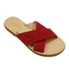 Suede island sandal Red