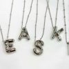 Monogram necklace silver