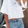 Crop μπλούζα white