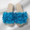 Flower petrol blue flat