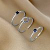 Triple rings silver