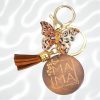 Butterfly brown mama μπρελόκ