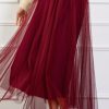 Τούλινη φούστα burgundy