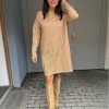 Beige Cozy Sweater Dress
